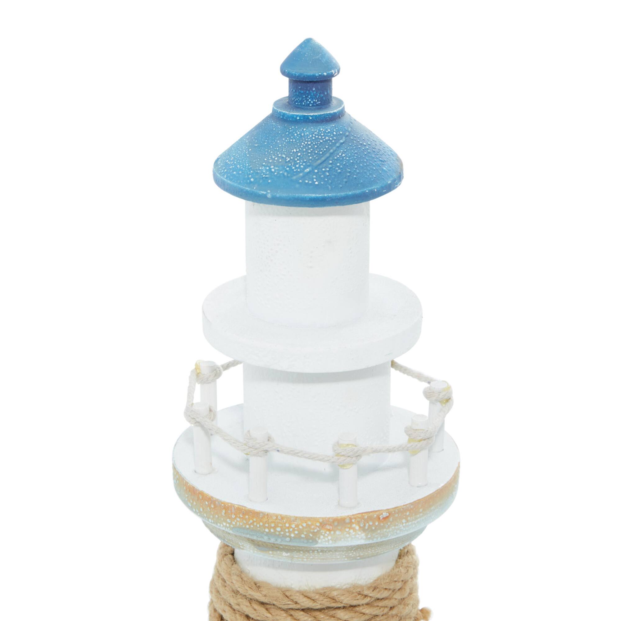 16" Wood Lighthouse Table Accent